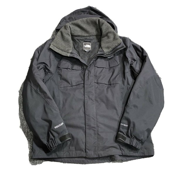 The North Face RECCO Women Large ski hood Jacket Snow Hyvent